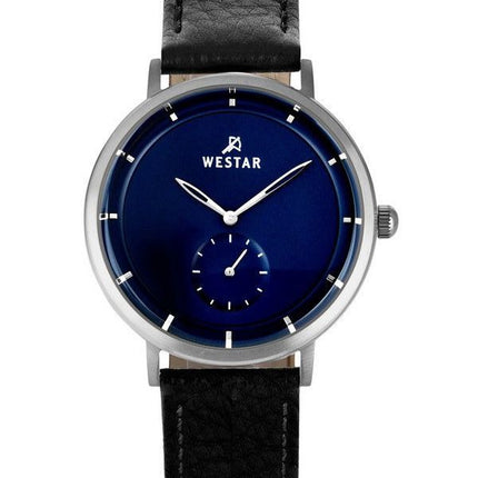 Westar Profile Leather Strap Blue Dial Quartz 50246STN104 Men's Watch