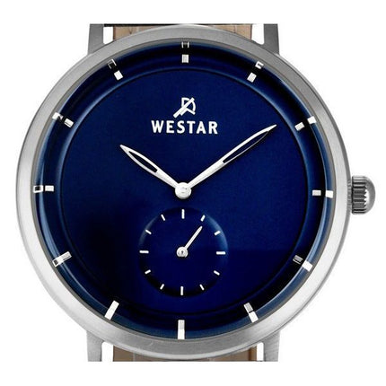 Westar Profile Leather Strap Blue Dial Quartz 50246STN104 Men's Watch