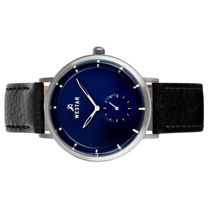 Westar Profile Leather Strap Blue Dial Quartz 50246STN104 Men's Watch