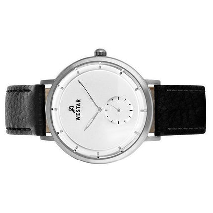 Westar Profile Leather Strap Silver Dial Quartz 50246STN107 Men's Watch