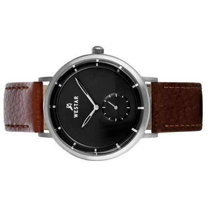 Westar Profile Leather Strap Black Dial Quartz 50246STN123 Men's Watch