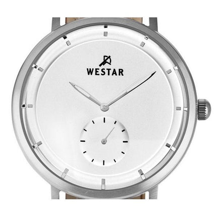 Westar Profile Leather Strap Silver Dial Quartz 50246STN187 Men's Watch