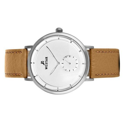 Westar Profile Leather Strap Silver Dial Quartz 50246STN187 Men's Watch