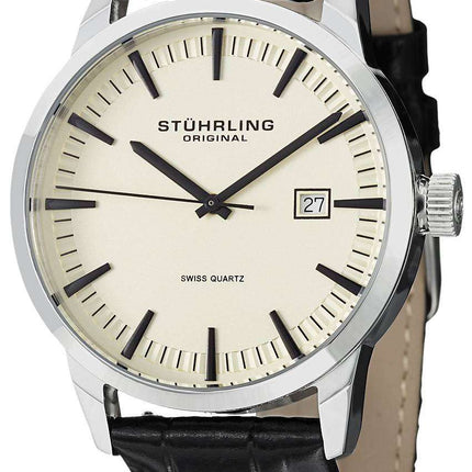 Stuhrling Original Classic Ascot 42 Swiss Quartz Date Display 555A.03 Mens Watch