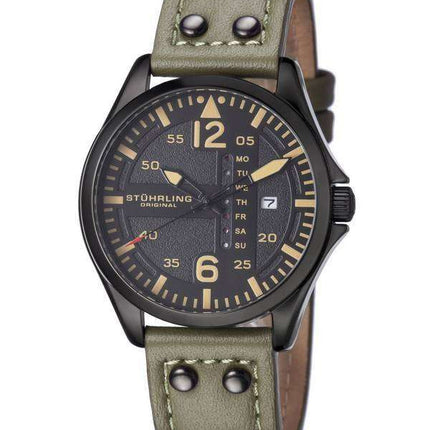 Stuhrling Original Aviator Quartz Day And Date 699.03 Mens Watch