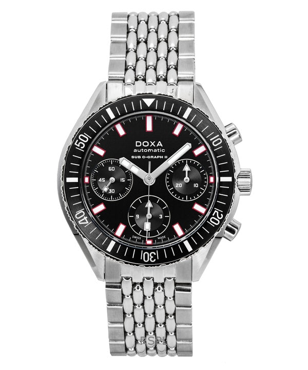 Doxa Sub 200 C-Graph II Sharkhunter Black Dial Automatic Diver's 797.10.101.10 200M Men's Watch With Extra Strap