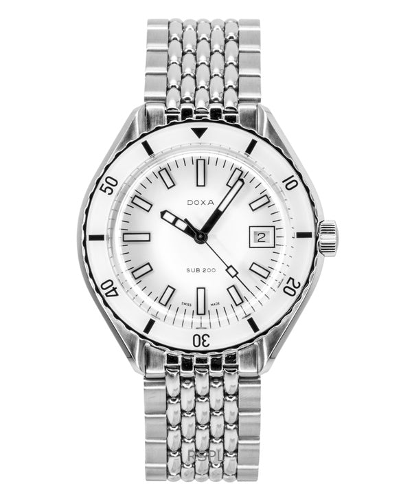 Doxa SUB 200 Whitepearl Stainless Steel White Dial Automatic Diver's 799.10.011.10 200M Men's Watch