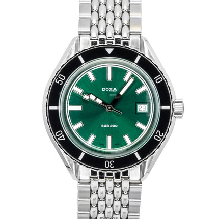 Doxa SUB 200 Sea Emerald Stainless Steel Green Dial Automatic Diver's 799.10.131.10 200M Men's Watch With Extra Strap