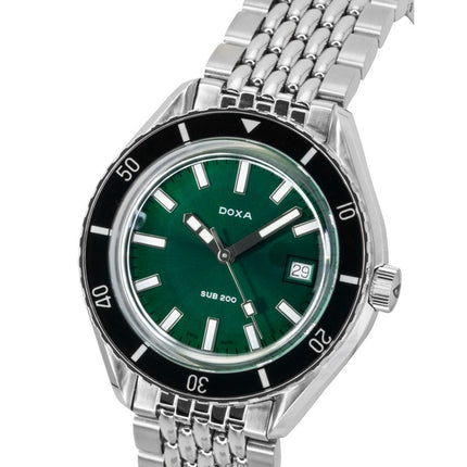 Doxa SUB 200 Sea Emerald Stainless Steel Green Dial Automatic Diver's 799.10.131.10 200M Men's Watch With Extra Strap