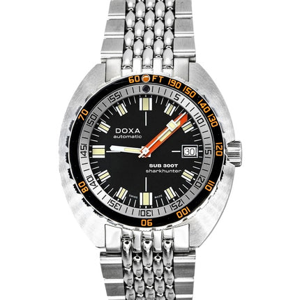 Doxa SUB 300T Sharkhunter Stainless Steel Black Dial Automatic Diver's 840.10.101.10 1200M Men's Watch With Extra Strap