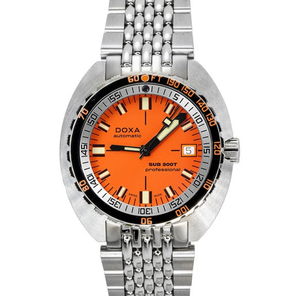 Doxa SUB 300T Aristera Professional Orange Dial Automatic Diver's 840.10.351.10 1200M Men's Watch With Extra Strap