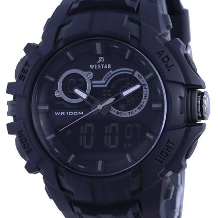 Westar Black Dial Silicon Strap Quartz 85003 PTN 002 100M Men's Watch