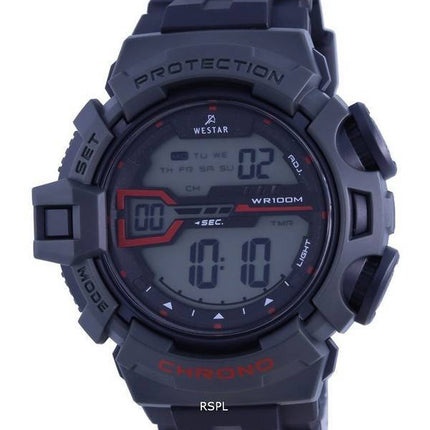 Westar Digital Silicon Strap Quartz 85004 PTN 003 100M Men's Watch