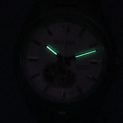 Bulova Surveyor Expansion Open Heart Silver Dial Automatic 96A274 Men's Watch