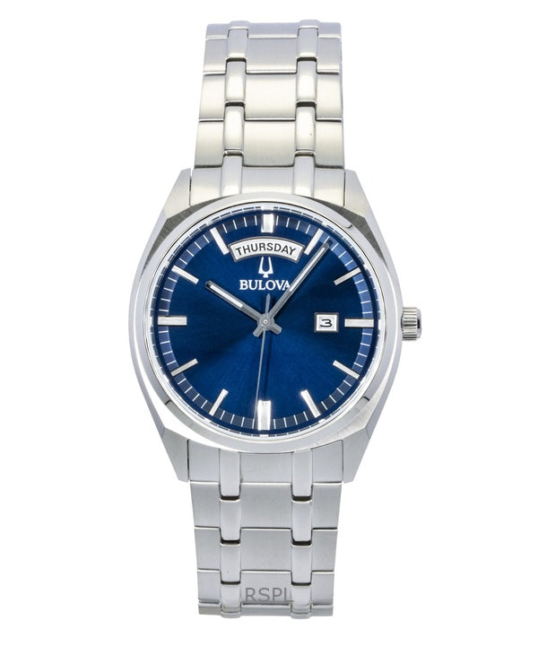 Bulova Surveyor Classic Stainless Steel Blue Dial Quartz 96C125 Men's Watch
