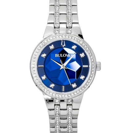 Bulova Phantom Crystal Stainless Steel Blue Dial Quartz 96L276 Women's Watch