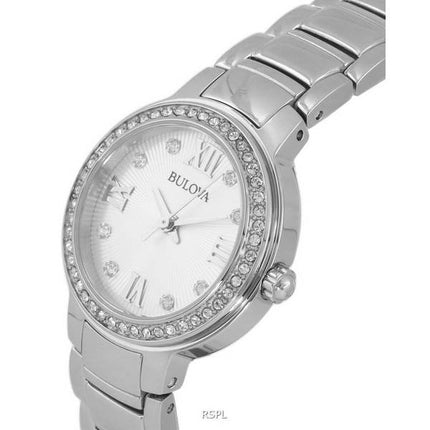 Bulova Crystal Accents Stainless Steel Silver Dial Quartz 96L280 Womens Watch