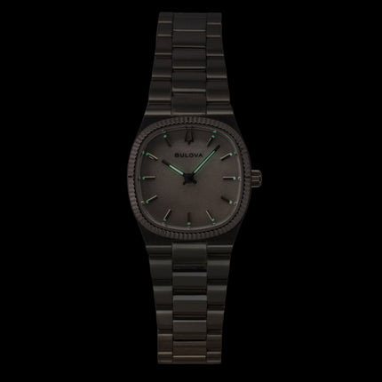 Bulova Super Seville Stainless Steel Mother Of Pearl Dial Quartz 96L353 Women's Watch