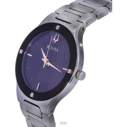 Bulova Millennia Black Mother Of Pearl Dial with Diamond Accents Quartz 96R231 Womens Watch
