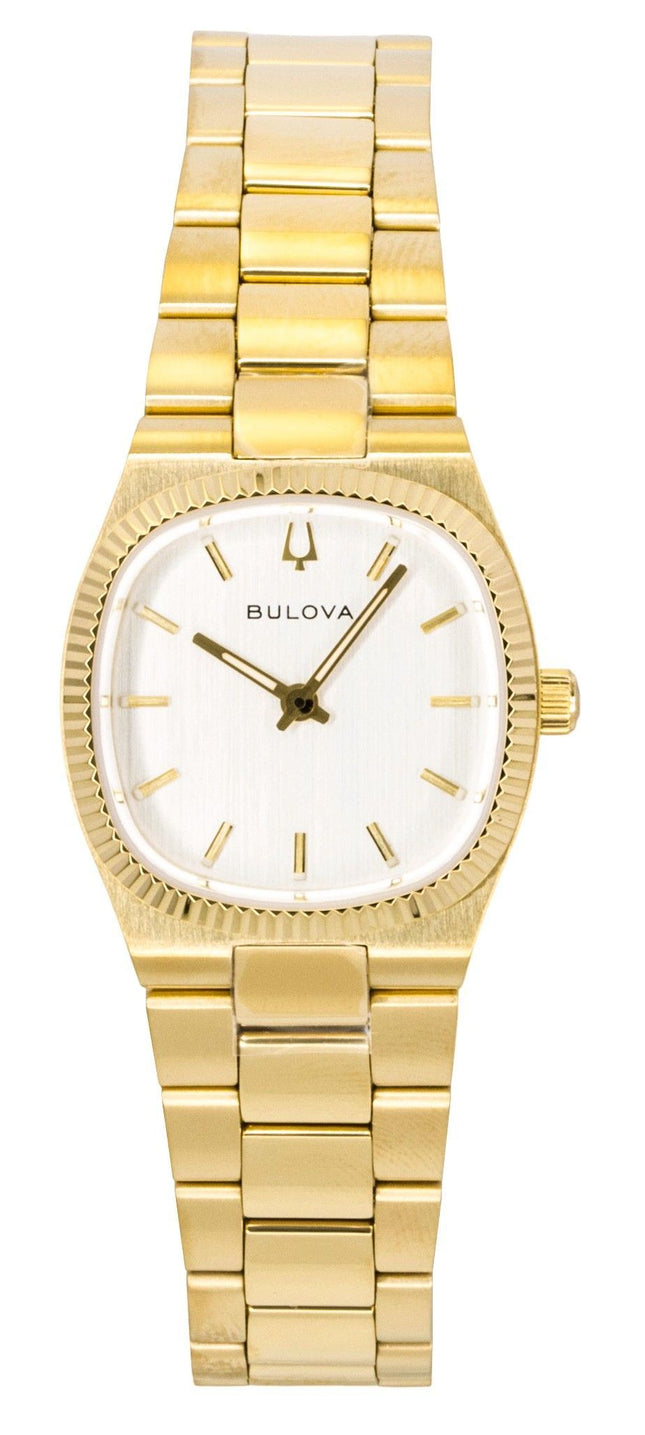 Bulova Super Seville Mini Gold Tone Stainless Steel Silver Dial Quartz 97L189 Women's Watch