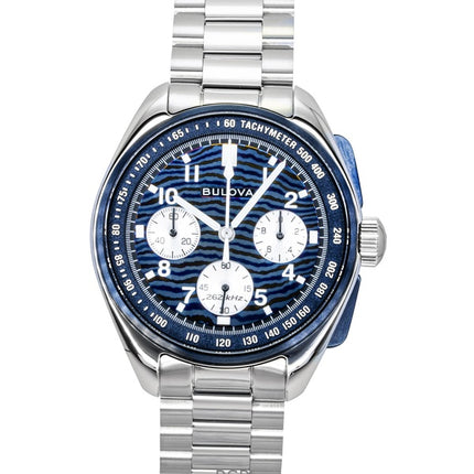 Bulova Lunar Pilot Timascus Chronograph 150th Anniversary Limited Edition Blue Dial Quartz 98A329 Men's Watch
