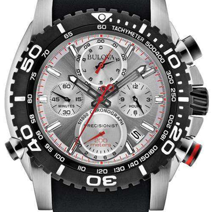Bulova Precisionist Chronograph Tachymeter 200M 98B210 Mens Watch