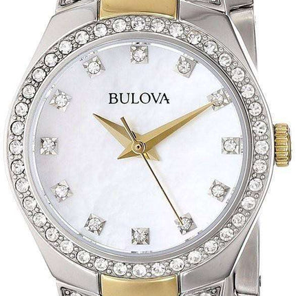 Bulova Crystal Accent Two Tone 98L198 Womens Watch