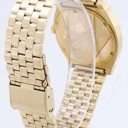 Nixon Time Teller Gold Tone Green Sunray A045-1919-00 Mens Watch