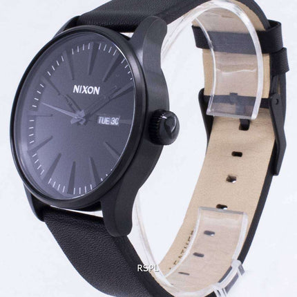 Nixon Quartz Sentry Black Leather A105-001-00 Men's Watch