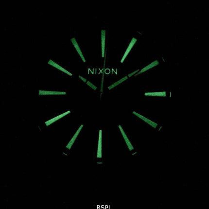 Nixon Quartz Sentry Black Leather A105-005-00 Mens Watch