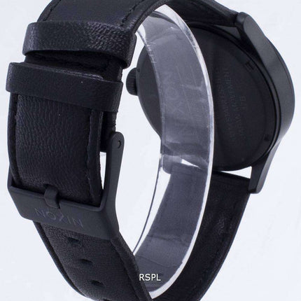 Nixon Quartz Sentry Black Leather A105-005-00 Mens Watch