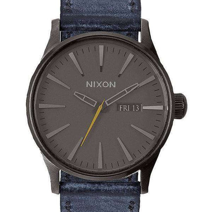 Nixon Quartz Sentry Leather A105-1893-00 Mens Watch