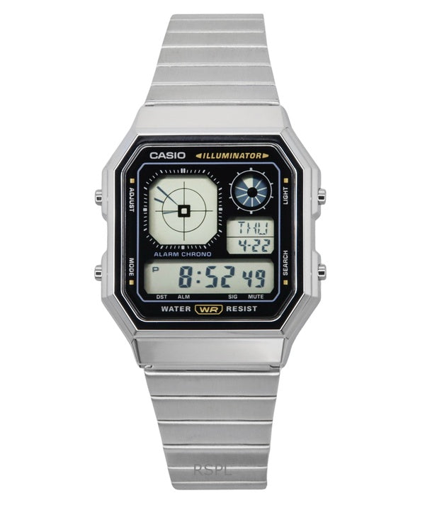 Casio Vintage Digital Stainless Steel Quartz A130WE-1A Unisex Watch