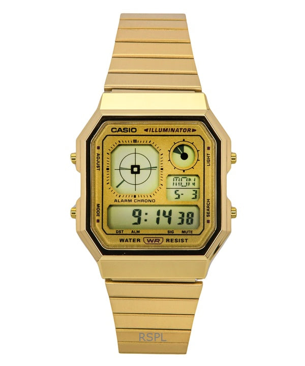 Casio Vintage Digital Stainless Steel Quartz A130WEG-9A Unisex Watch