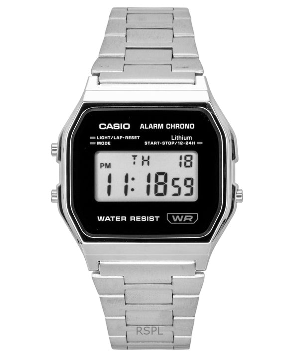 Casio Vintage Digital Stainless Steel Quartz A158WEA-1 Unisex Watch