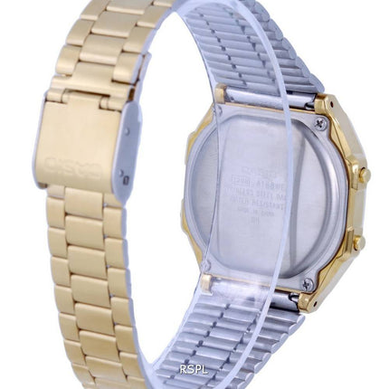 Casio Vintage Gold Tone Stainless Steel Multicolor Dial Quartz A168WEGC-3D.G A168WEGC-3D Unisex Watch