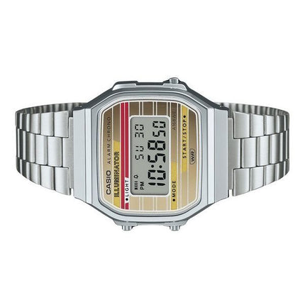 Casio Vintage Heritage Colors Stainless Steel Multicolor Dial Quartz A168WEHA-9A Unisex Watch