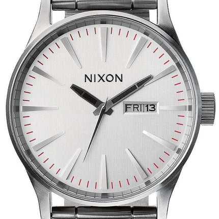 Nixon Sentry SS Silver Dial A356-130-00 Mens Watch