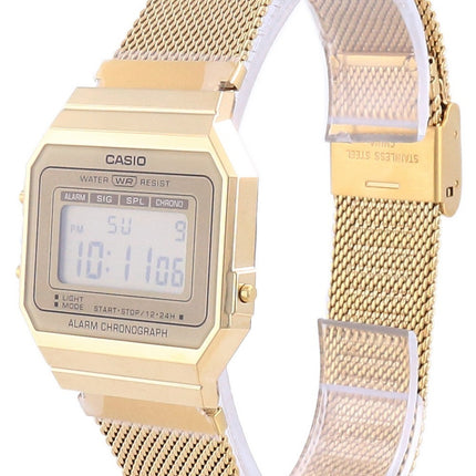 Casio Youth Vintage Gold Tone Stainless Steel Digital A700WMG-9A Unisex Watch