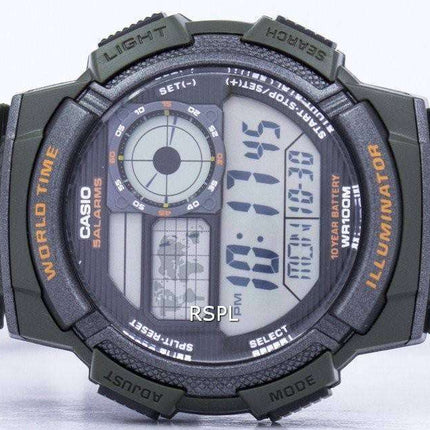 Casio Illuminator World Time Alarm Digital AE-1000W-3AV AE1000W-3AV Men's Watch