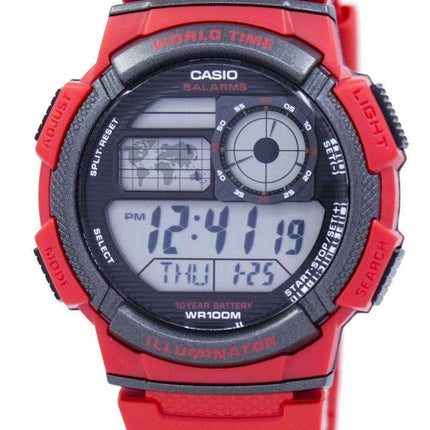 Casio Youth World Time Alarm World Map AE-1000W-4AV AE1000W-4AV