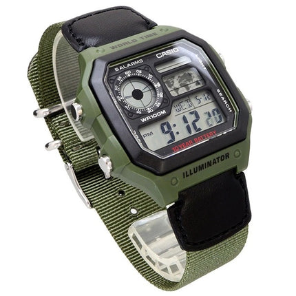 Casio World Time Alarm Digital AE-1200WHB-3BV Men's Watch