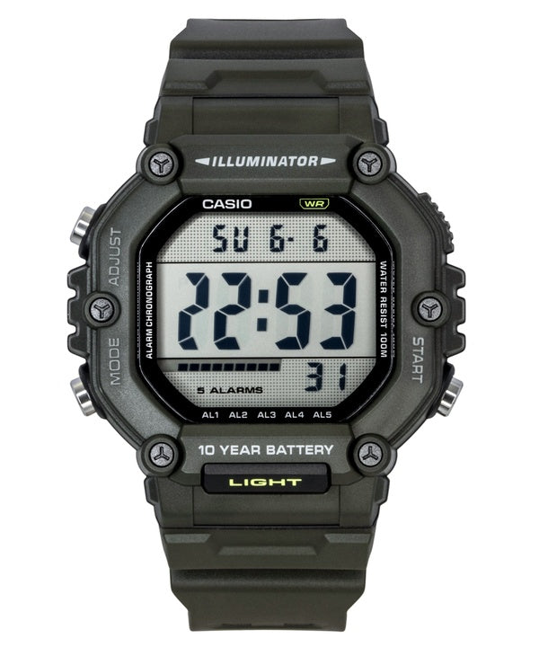Casio Digital Extra Long Resin Strap Quartz AE-1600HX-3AV 100M Unisex Watch