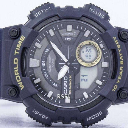 Casio Telememo 30 World Time Alarm Analog Digital AEQ-110W-2AV AEQ110W-2AV Men's Watch