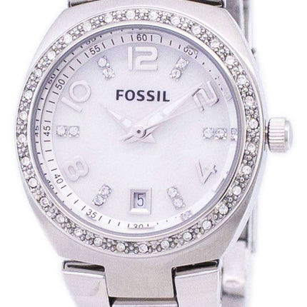 Fossil Flash Swarovski Crystal Mother of Pearl Dial AM4141 Womens Watch