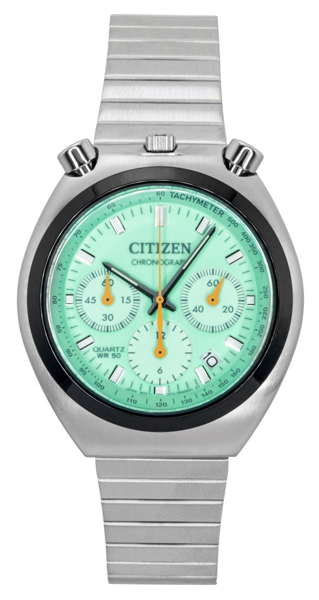 Citizen Tsuno Bullhead Chronograph Stainless Steel Green Dial Quartz AN3660-73X Men's Watch