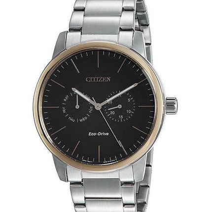 Citizen Black Dial Stainless Steel Quartz AO9044-51E Mens Watch