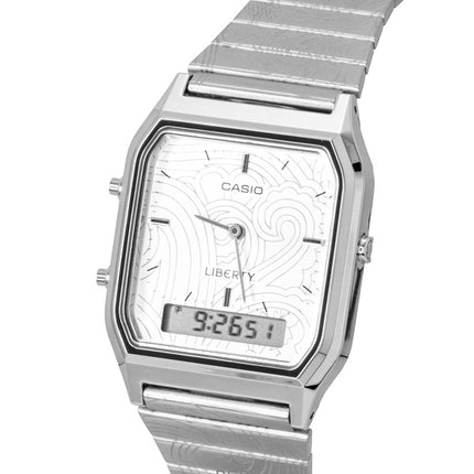 Casio Vintage Liberty Analog Digital Silver Dial Quartz AQ-230ELT-7A Unisex Watch