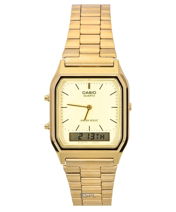 Casio Quartz Analog Digital Gold Tone AQ-230GA-9DMQYES Mens Watch