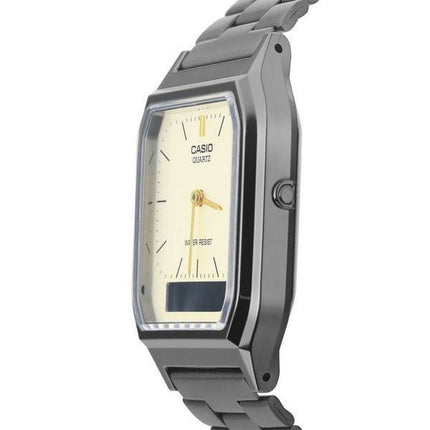 Casio Vintage Analog Digital Gray Ion Plated Quartz AQ-230GG-9A Men's Watch